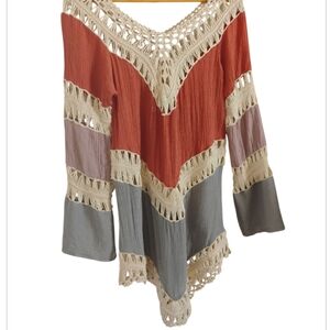 Boho style Crochet style Cover Up